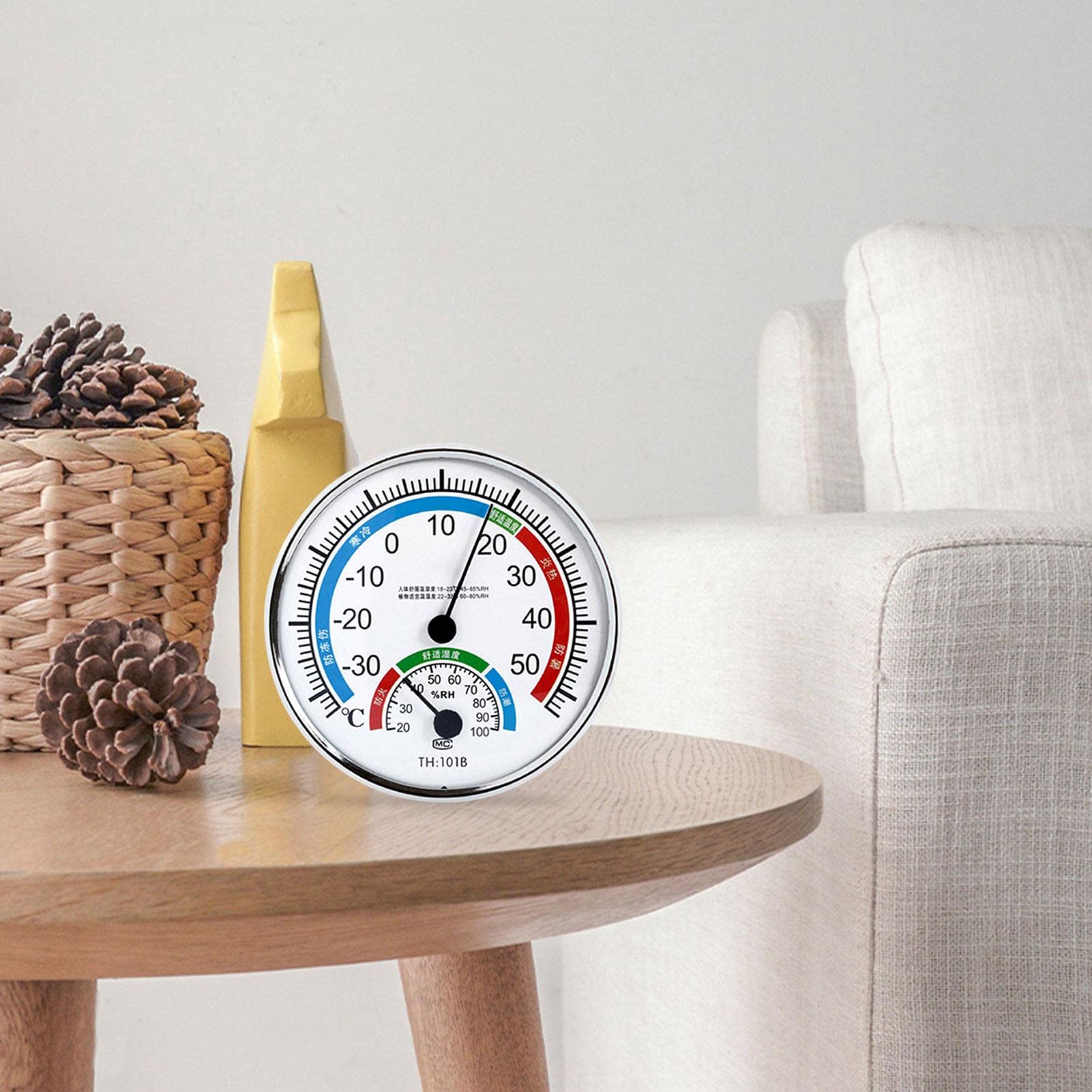 使用浅】アナログ温湿度計□くまの学校柄□2021年購入品